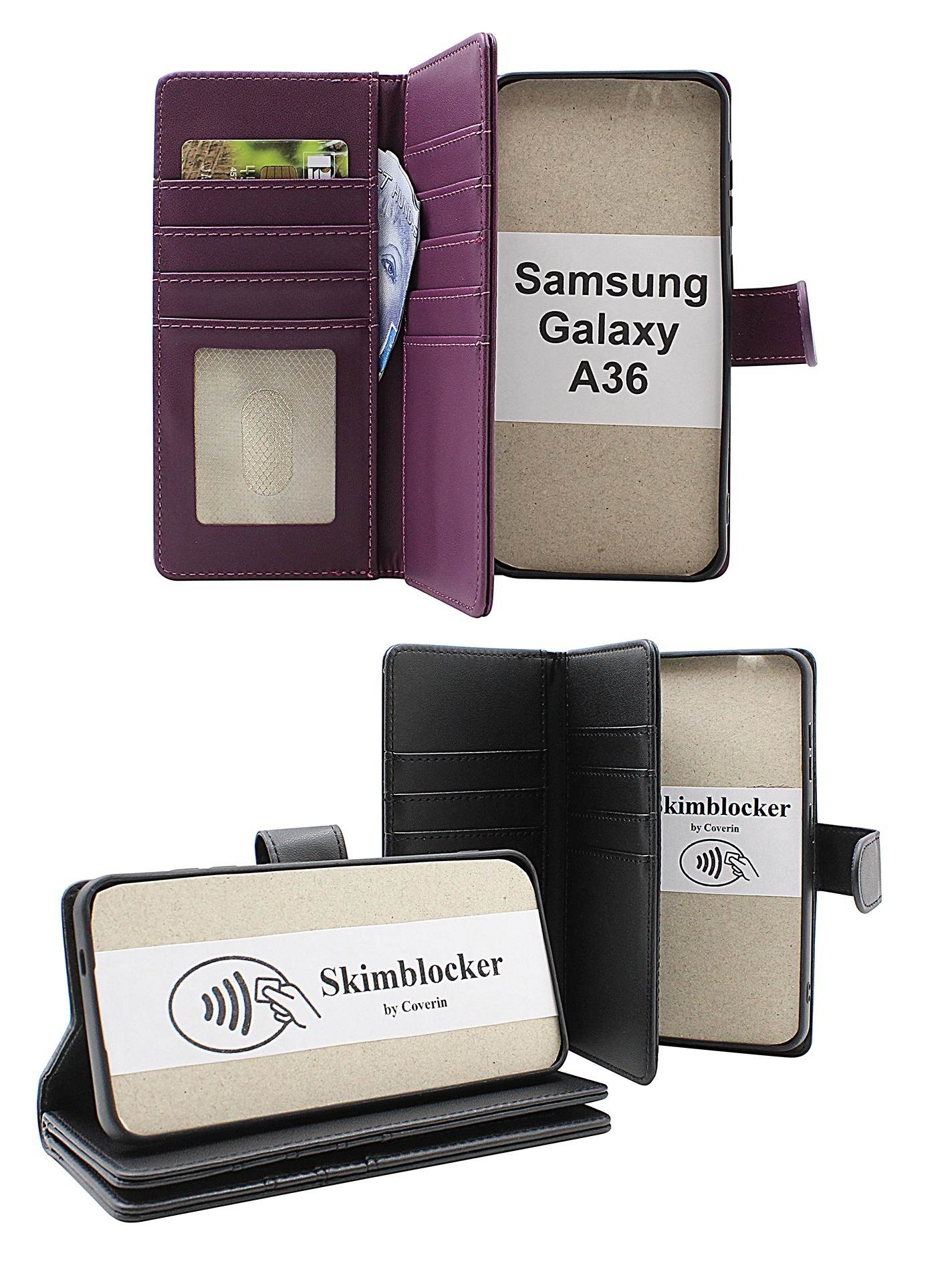 Skimblocker Samsung Galaxy A36 XL Lommebok Deksel
