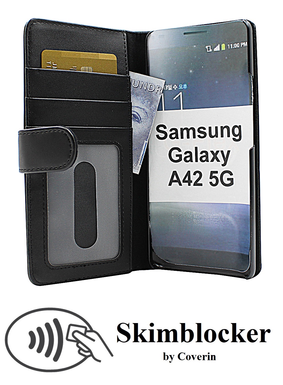 Skimblocker Lommebok-etui Samsung Galaxy A42 5G
