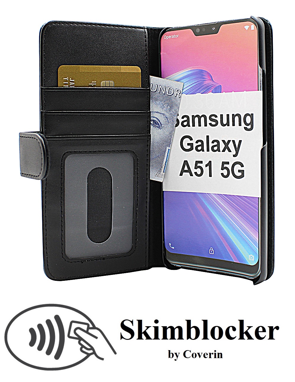 Skimblocker Lommebok-etui Samsung Galaxy A51 5G (A516B/DS)