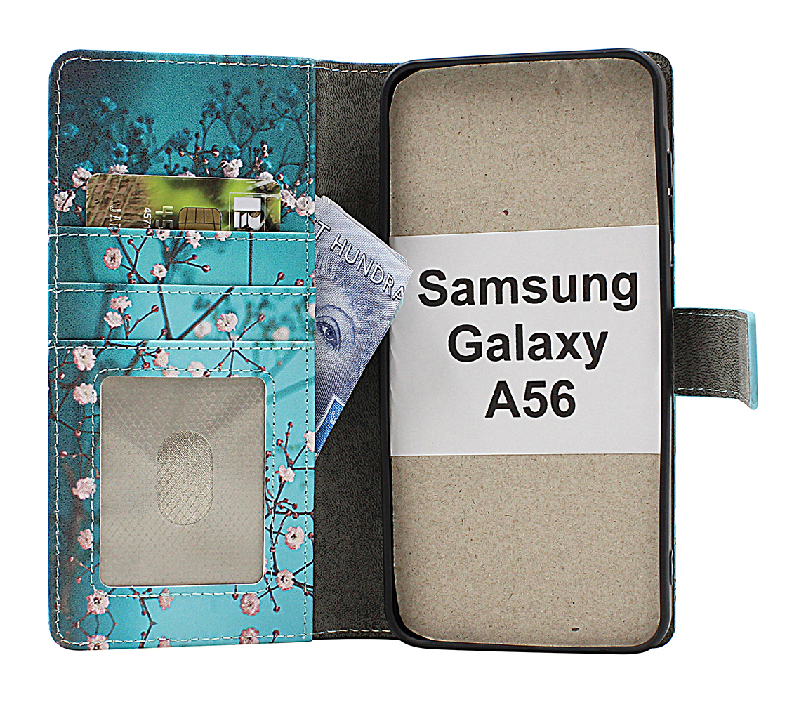 Skimblocker Samsung Galaxy A56 Lommebok Deksel Design