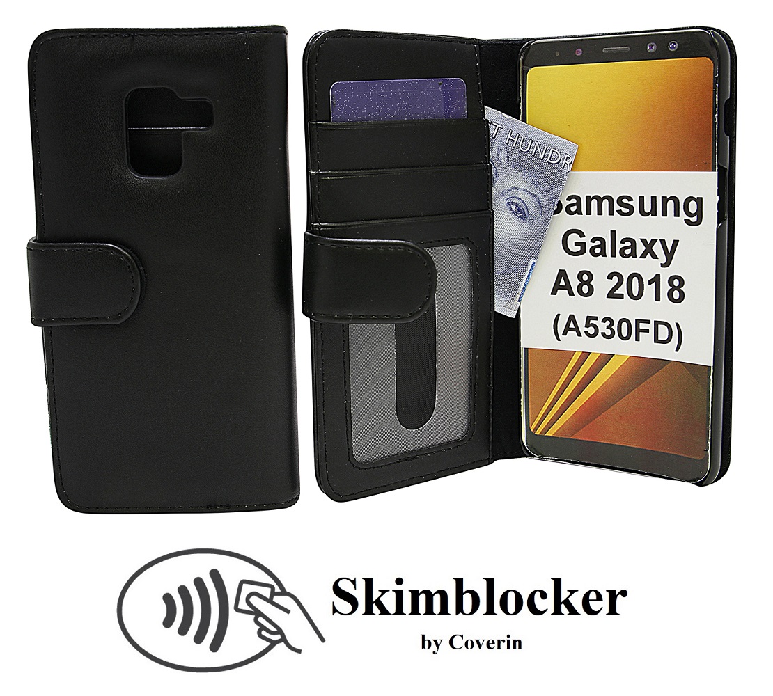 Skimblocker Lommebok-etui Samsung Galaxy A8 2018 (A530FD)