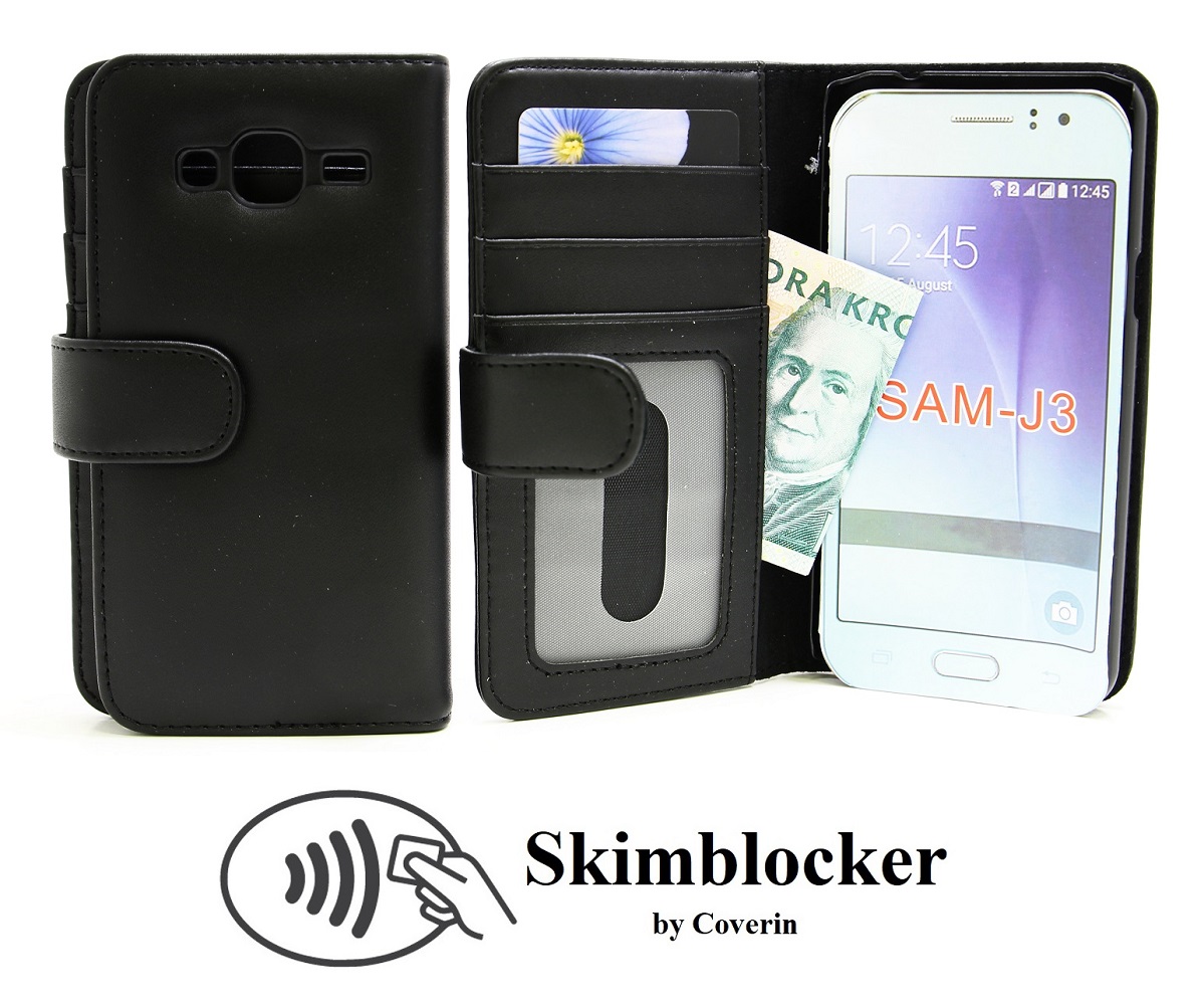 Skimblocker Lommebok-etui Samsung Galaxy J3 2016 (J320F)