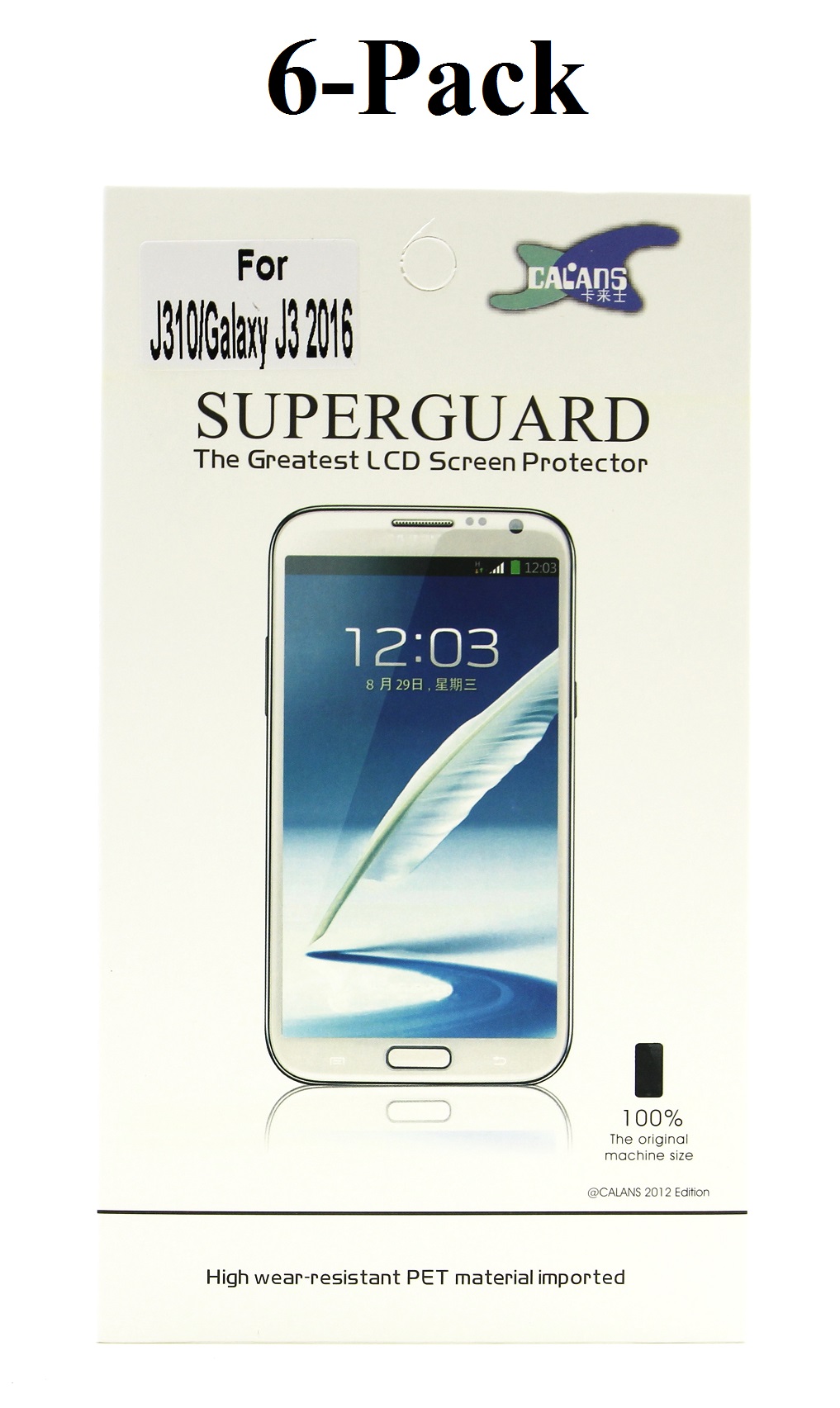6-pakning Skjermbeskyttelse Samsung Galaxy J3 2016 (J320F)