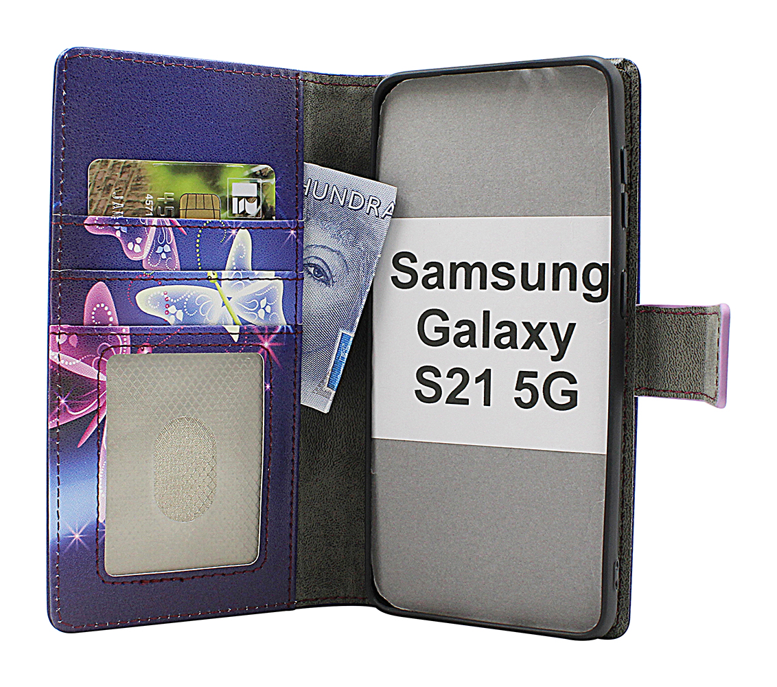 Product Image for Skimblocker Samsung Galaxy S21 5G Lommebok Deksel Design