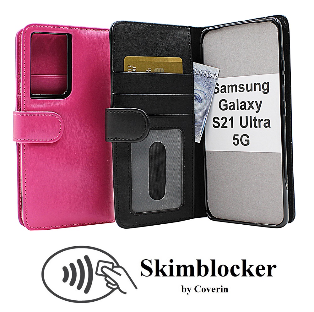 Skimblocker Lommebok-etui Samsung Galaxy S21 Ultra 5G (G998B)