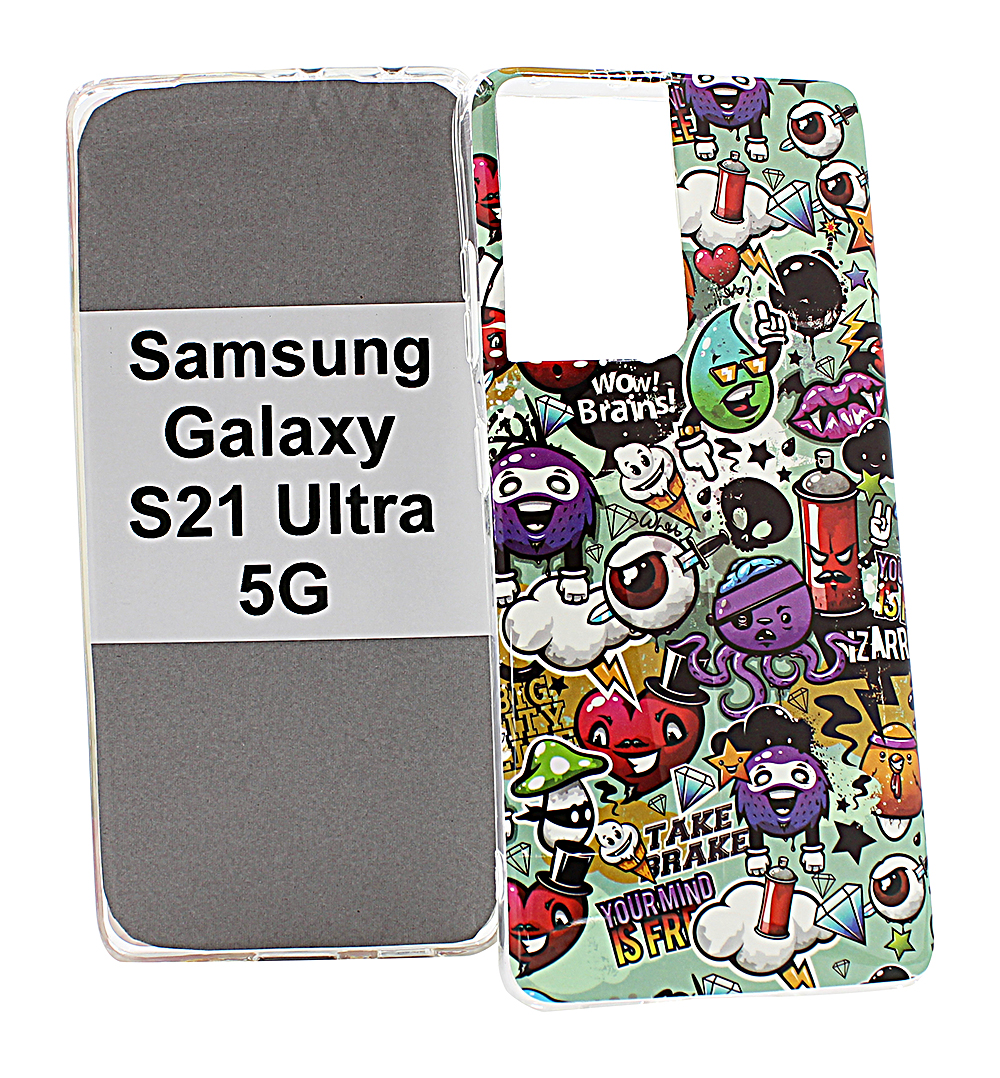 TPU Designdeksel Samsung Galaxy S21 Ultra 5G (G998B)