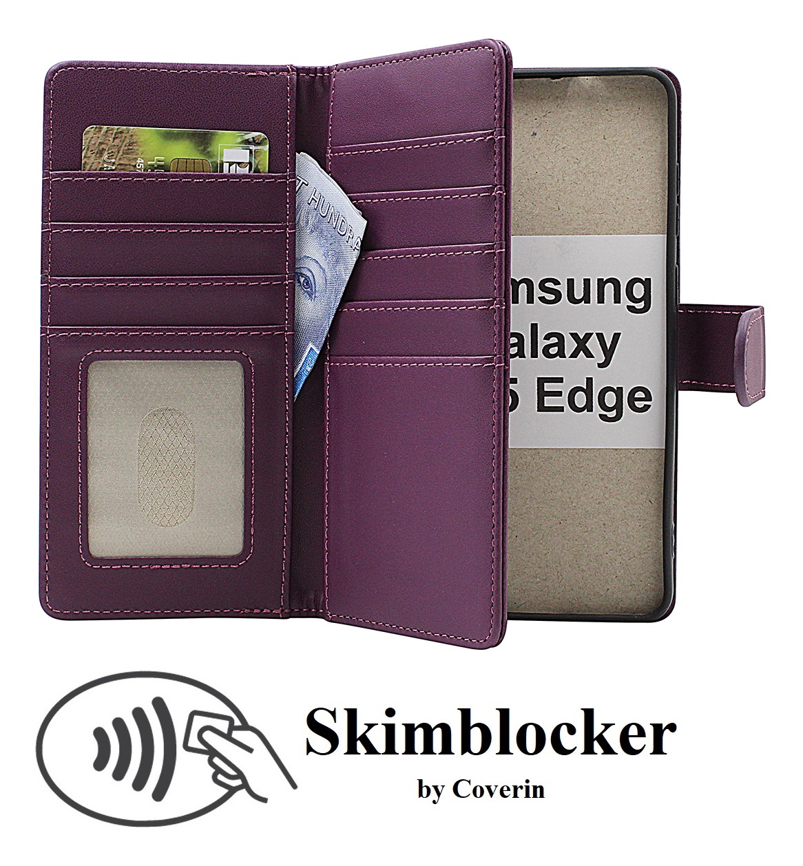 Skimblocker Samsung Galaxy S25 Edge XL Lommebok Deksel