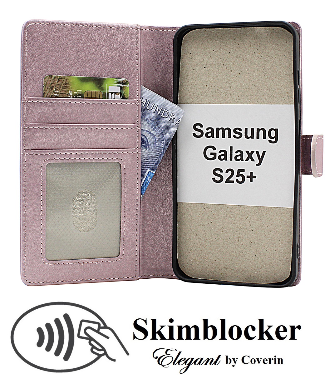 Skimblocker Samsung Galaxy S24+ / S25+ 5G Lommebok Deksel