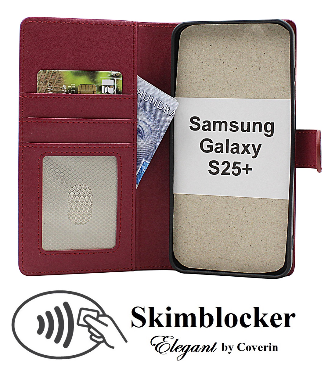 Skimblocker Samsung Galaxy S24+ / S25+ 5G Lommebok Deksel