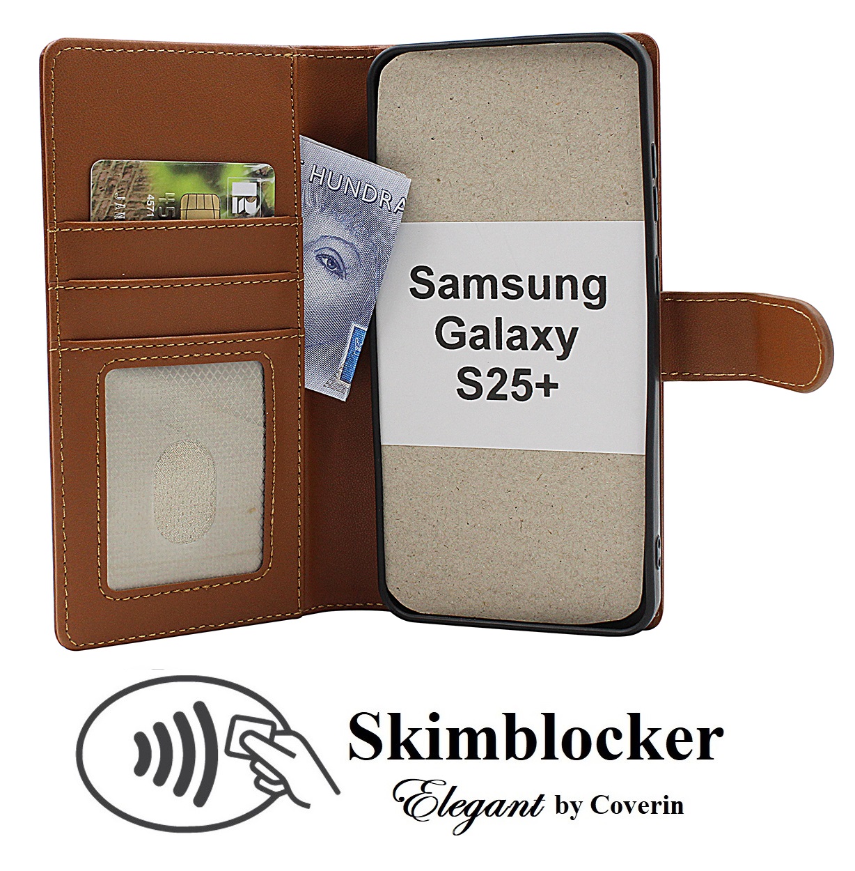 Skimblocker Samsung Galaxy S24+ / S25+ 5G Lommebok Deksel