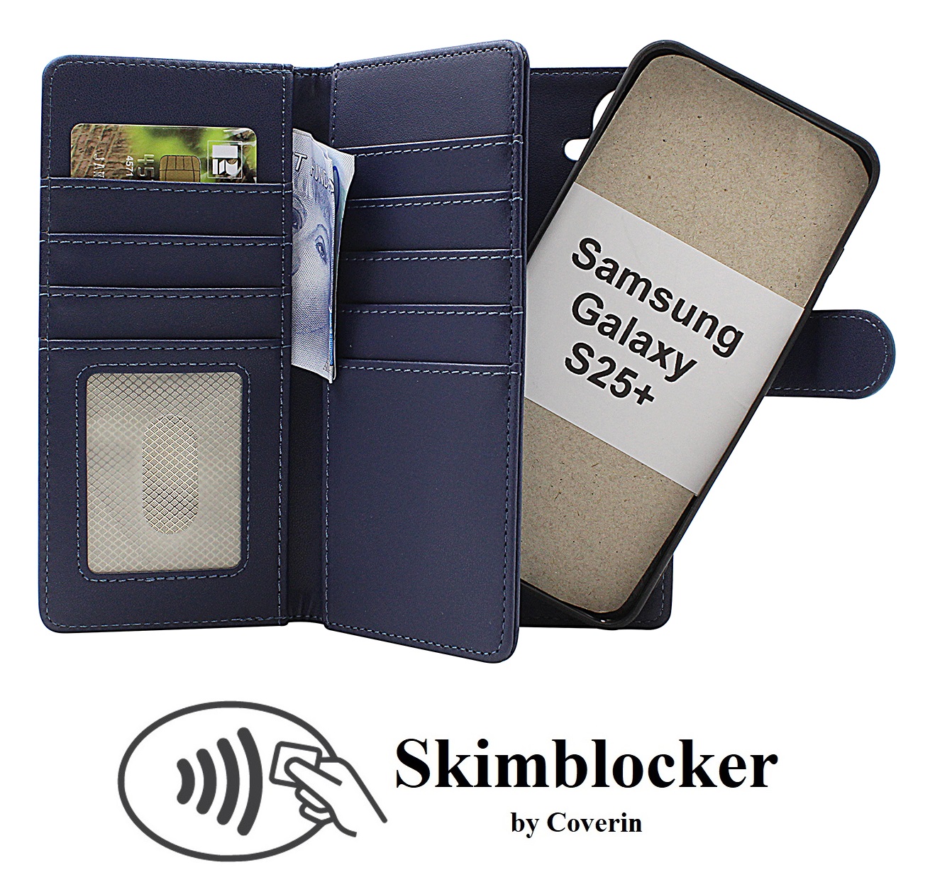 Skimblocker Samsung Galaxy S25+ XL Magnet Lommebok Deksel