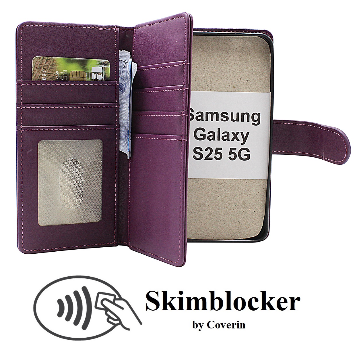 Skimblocker Samsung Galaxy S25 XL Lommebok Deksel