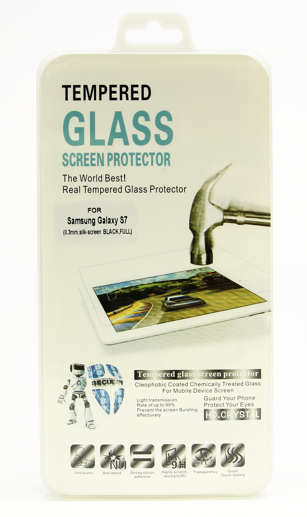 Full Screen Glassbeskyttelse Samsung Galaxy S7 (G930F)