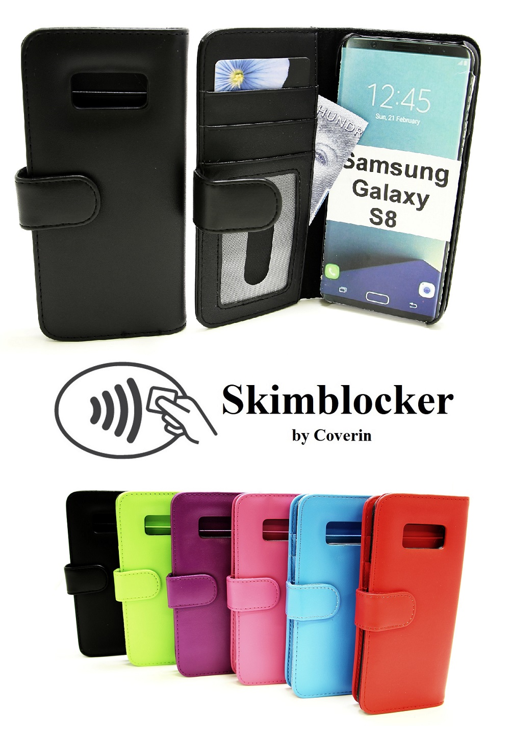 Skimblocker Lommebok-etui Samsung Galaxy S8 (G950F)