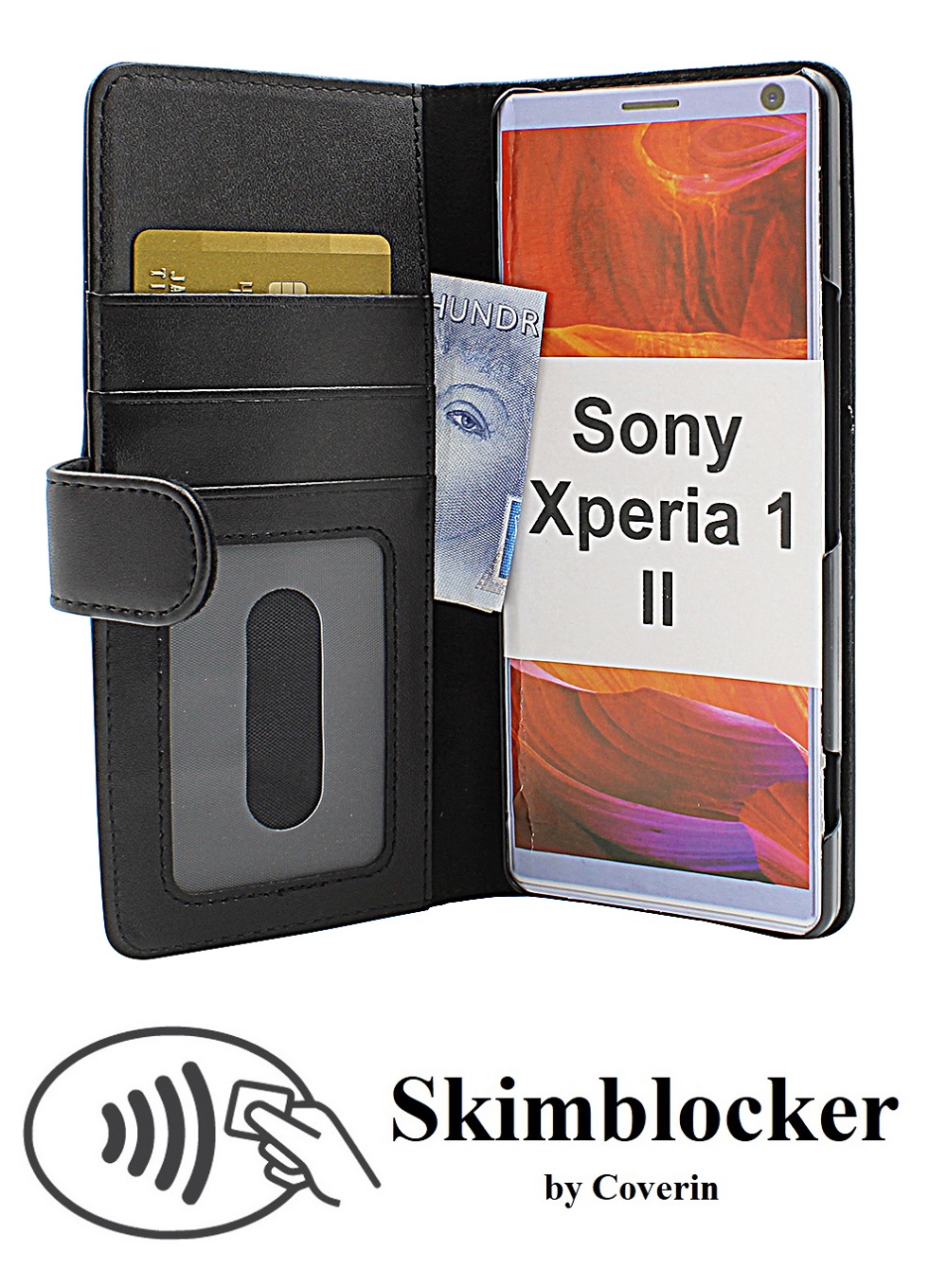 Skimblocker Lommebok-etui Sony Xperia 1 II (XQ-AT51)