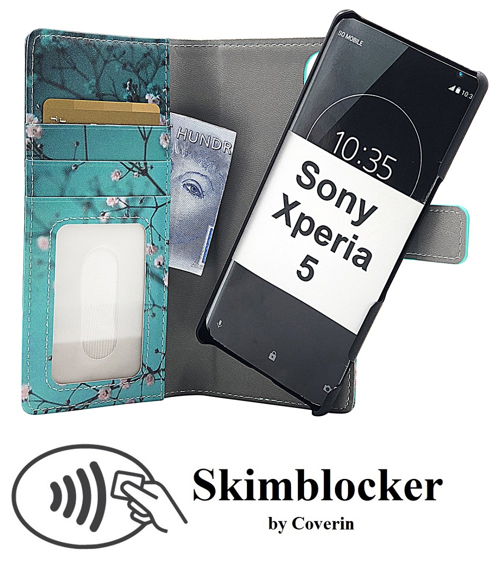 Skimblocker Magnet Designwallet Sony Xperia 5