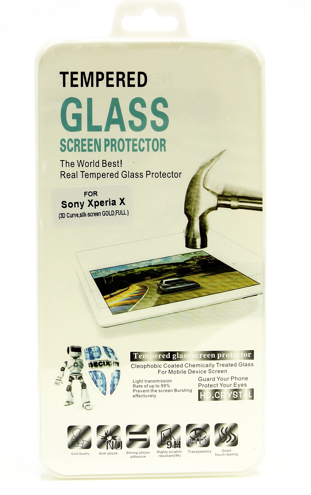 Full Frame Glassbeskyttelse Sony Xperia X (F5121)