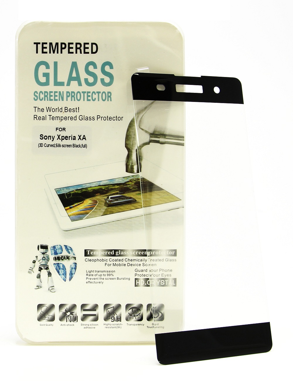 Full Frame Glassbeskyttelse Sony Xperia XA (F3111)