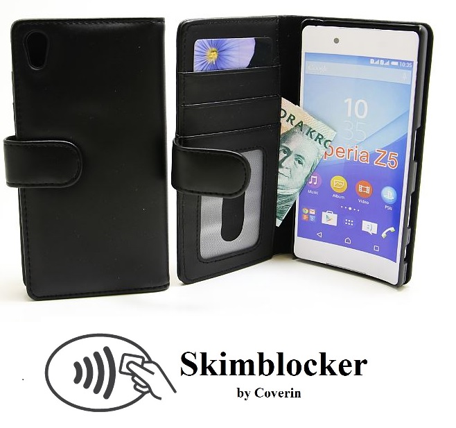 Skimblocker Lommebok-etui Sony Xperia Z5 (E6653)