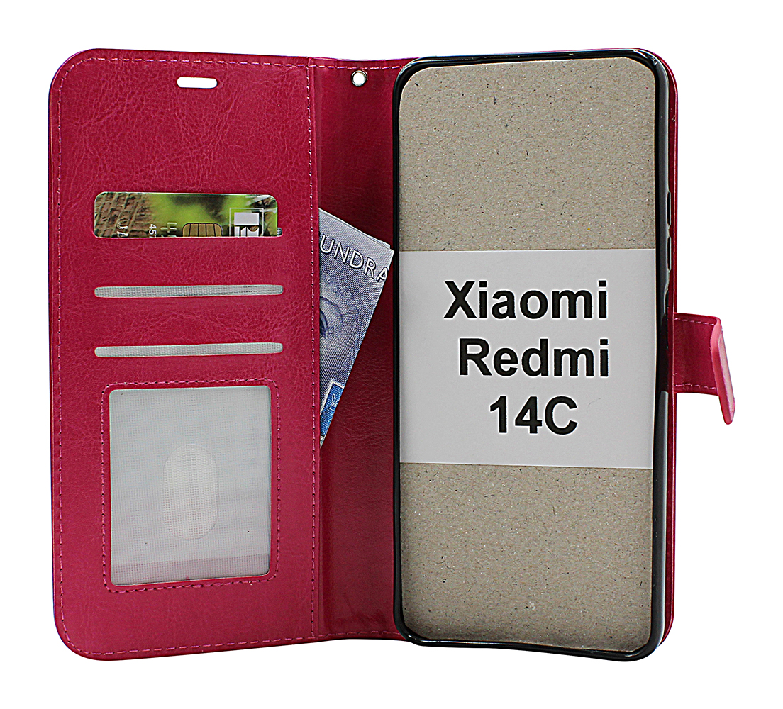 Crazy Horse Xiaomi Redmi 14C Lommebok Deksel