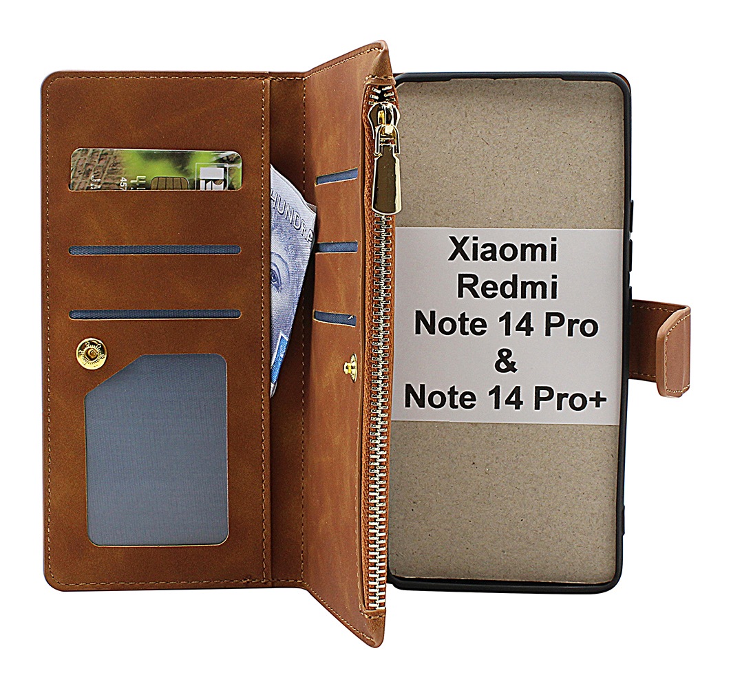 XL Xiaomi Redmi Note 14 Pro / 14 Pro+ Luksus Lommebok Deksel