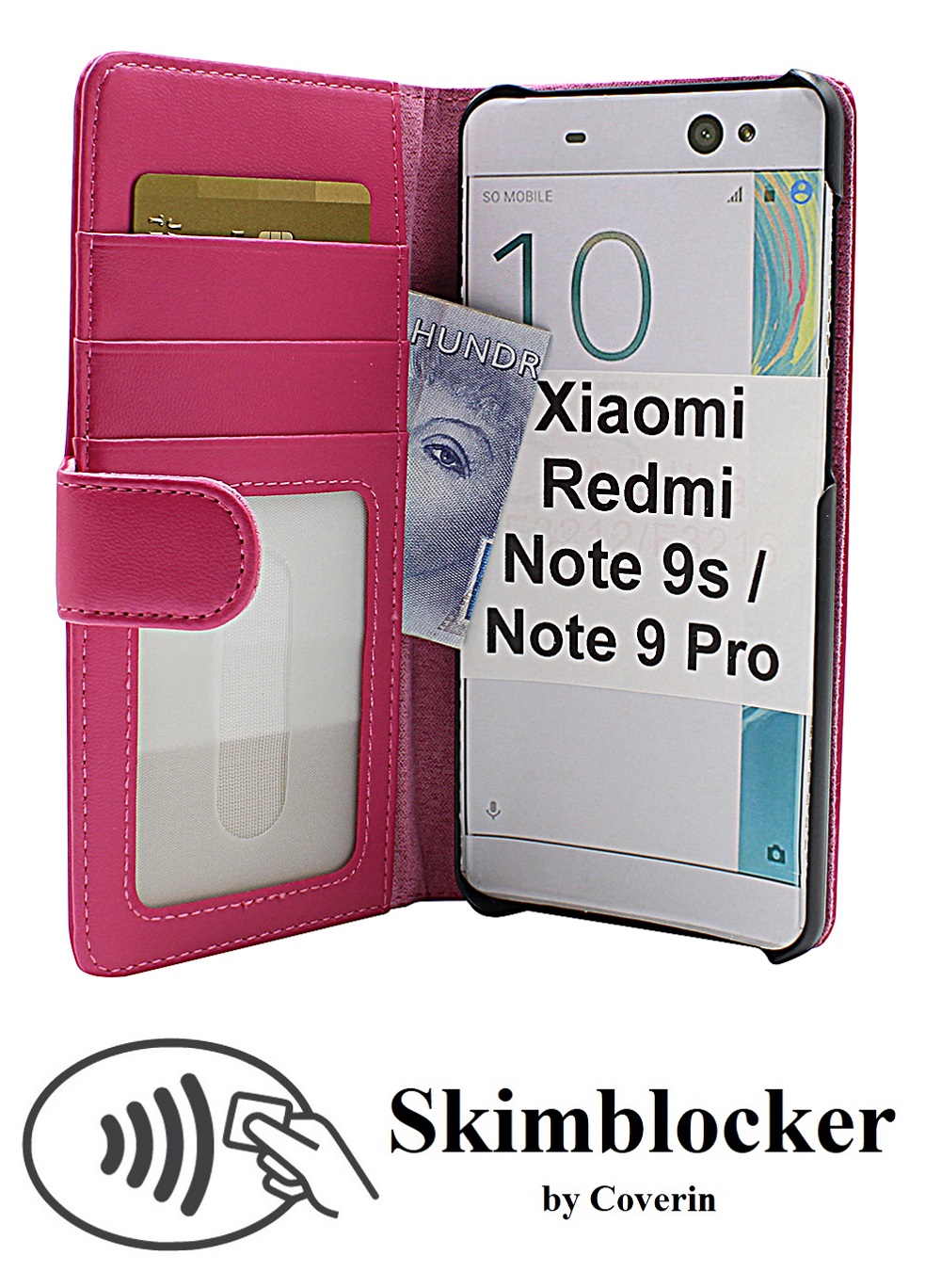 Skimblocker Lommebok-etui Xiaomi Redmi Note 9s / Note 9 Pro