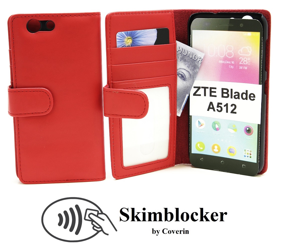 Skimblocker Lommebok-etui ZTE Blade A512