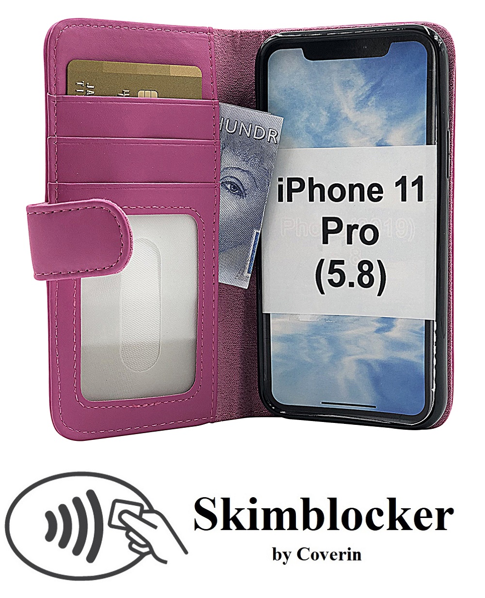 Skimblocker Lommebok-etui iPhone 11 Pro (5.8)