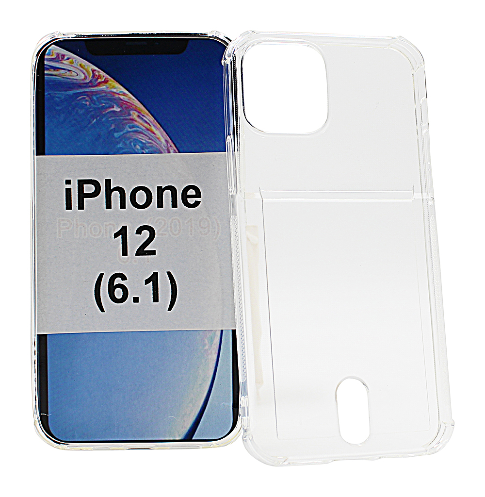 TPU Deksel med kortlomme iPhone 12 (6.1)