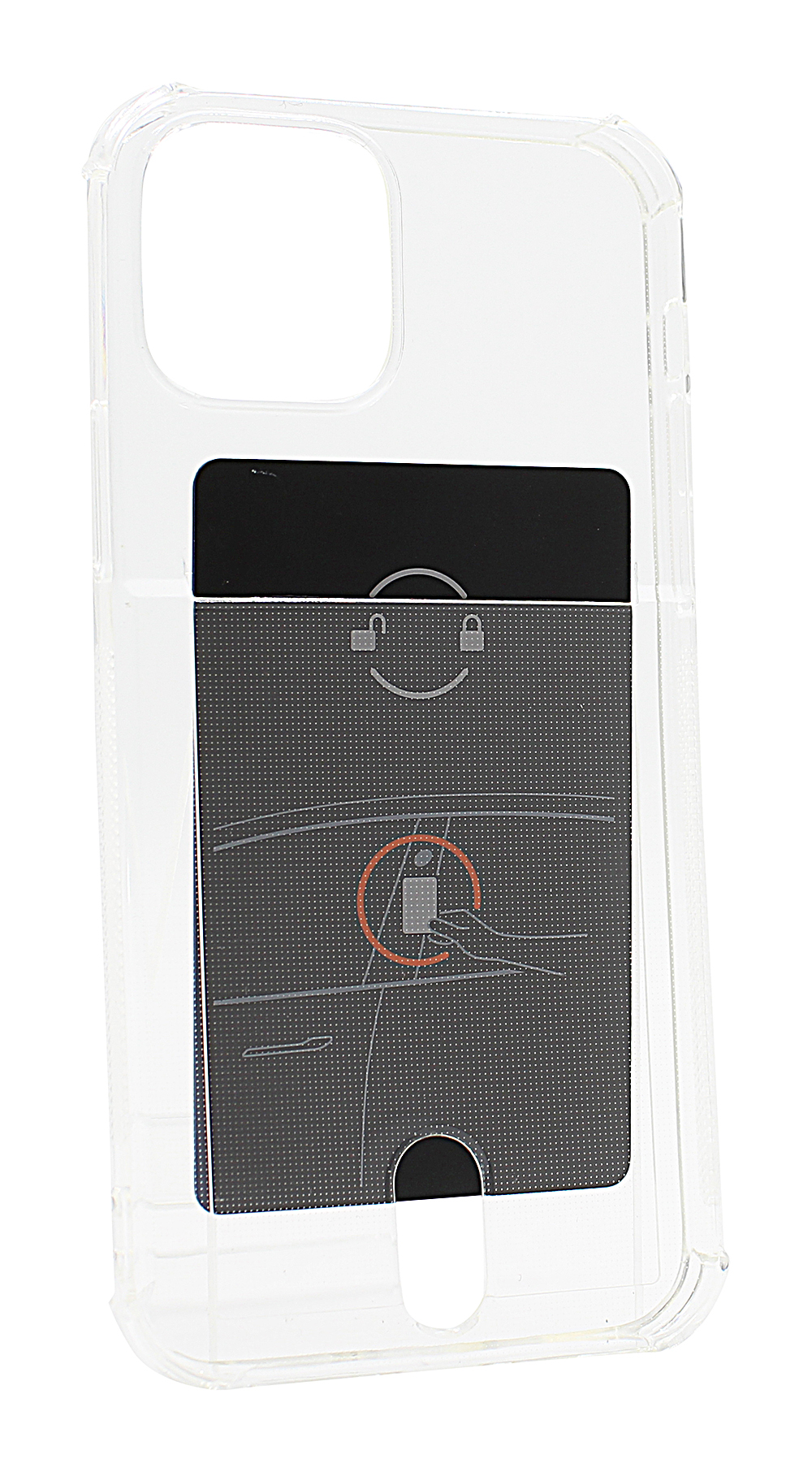 TPU Deksel med kortlomme iPhone 12 Pro (6.1)