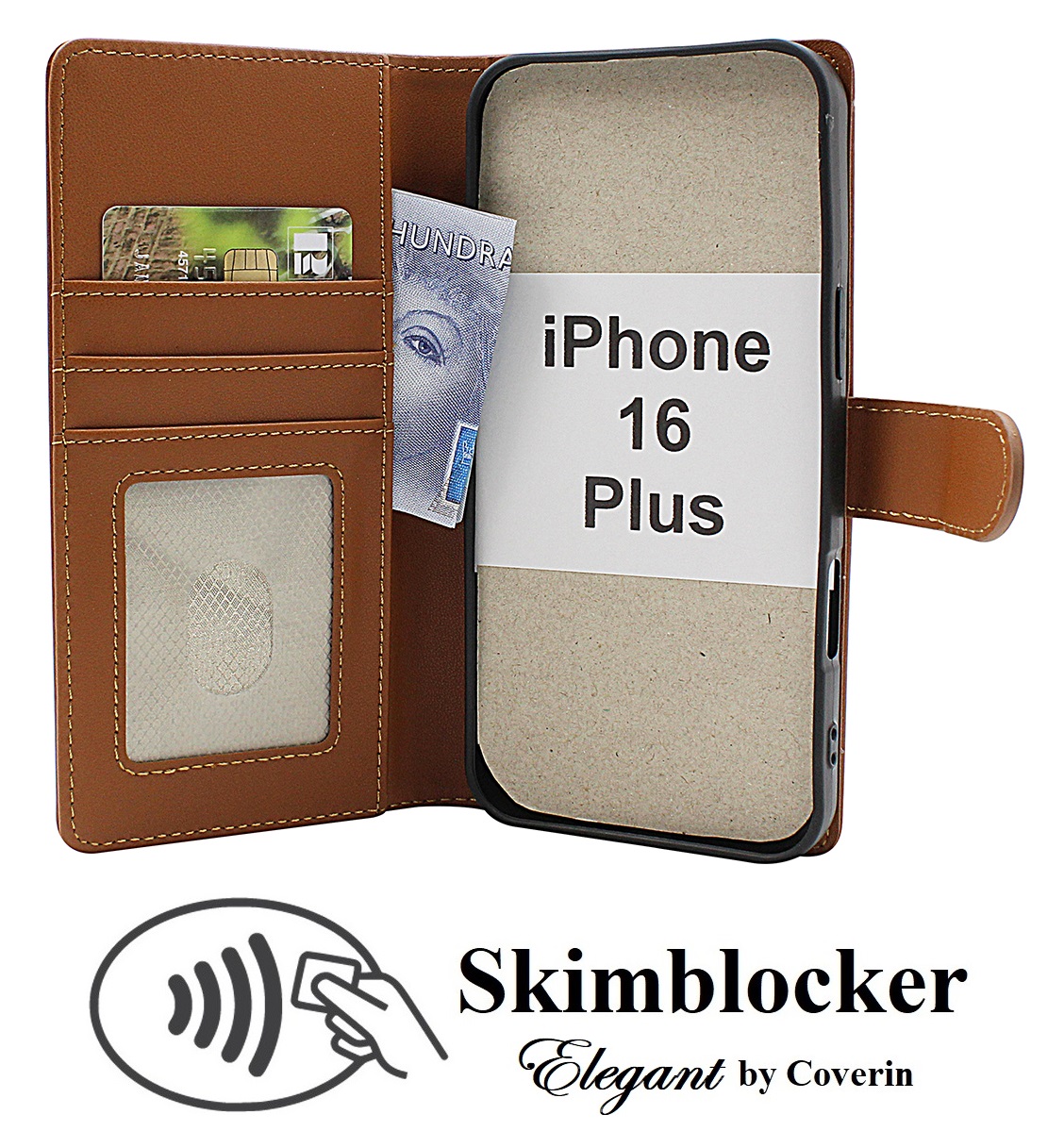 Product Image for Skimblocker iPhone 16 Plus Lommebok Deksel