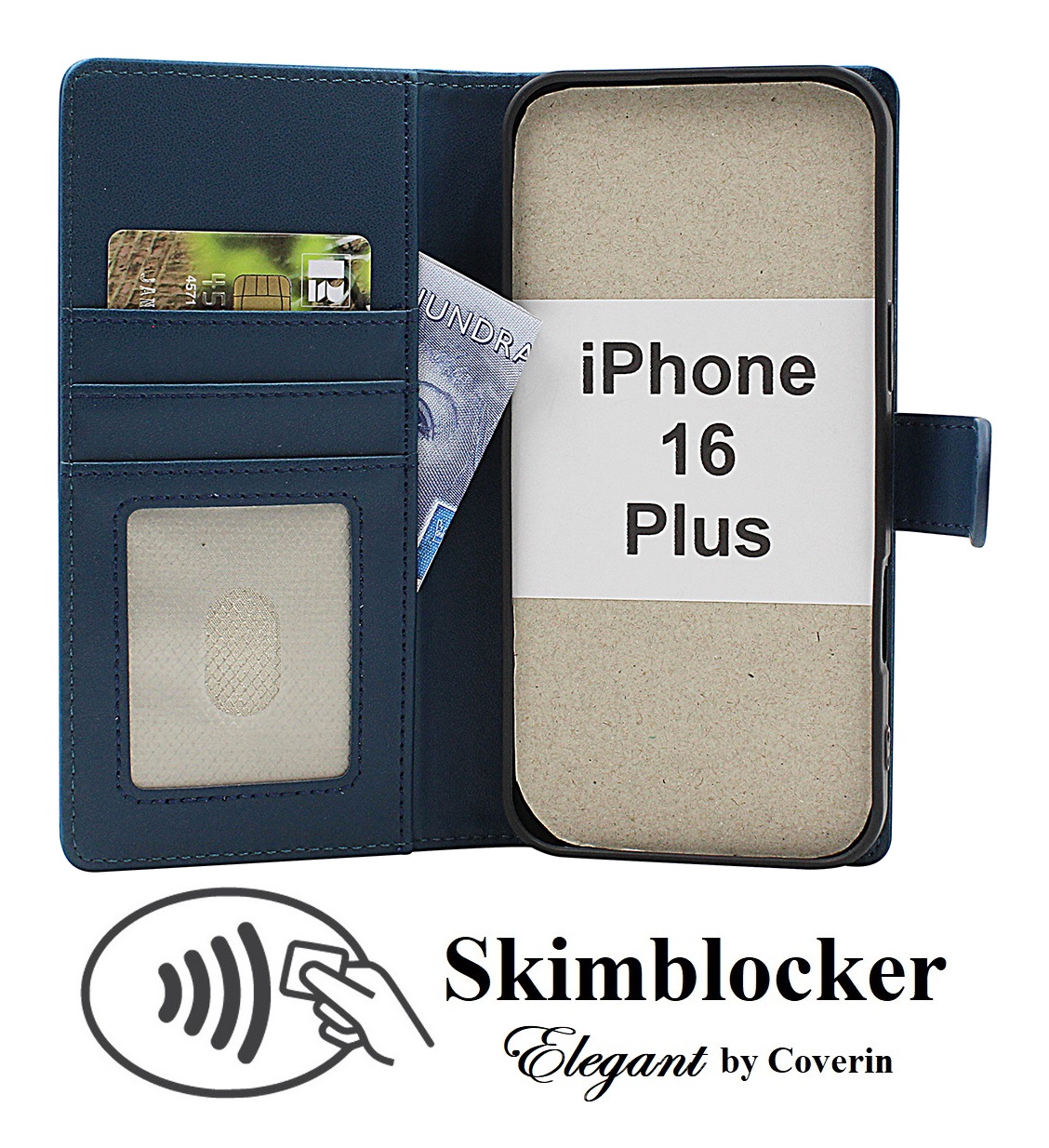 Product Image for Skimblocker iPhone 16 Plus Lommebok Deksel