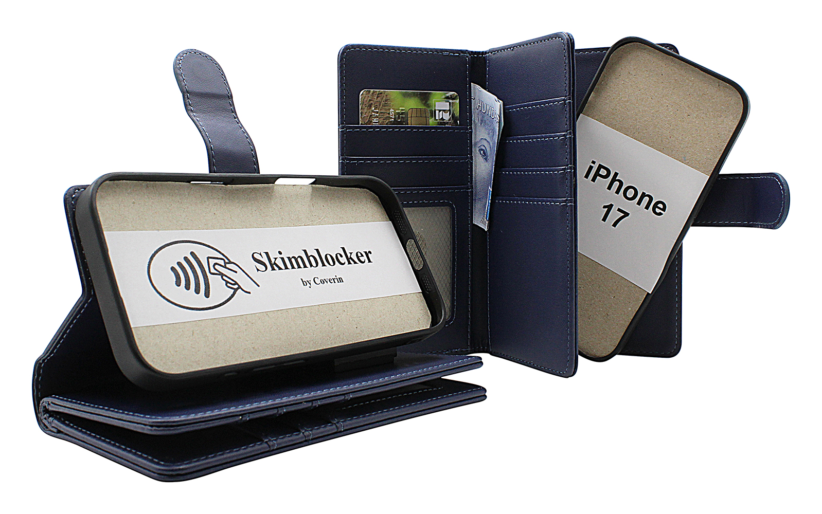 Skimblocker iPhone 17 XL Magnet Lommebok Deksel