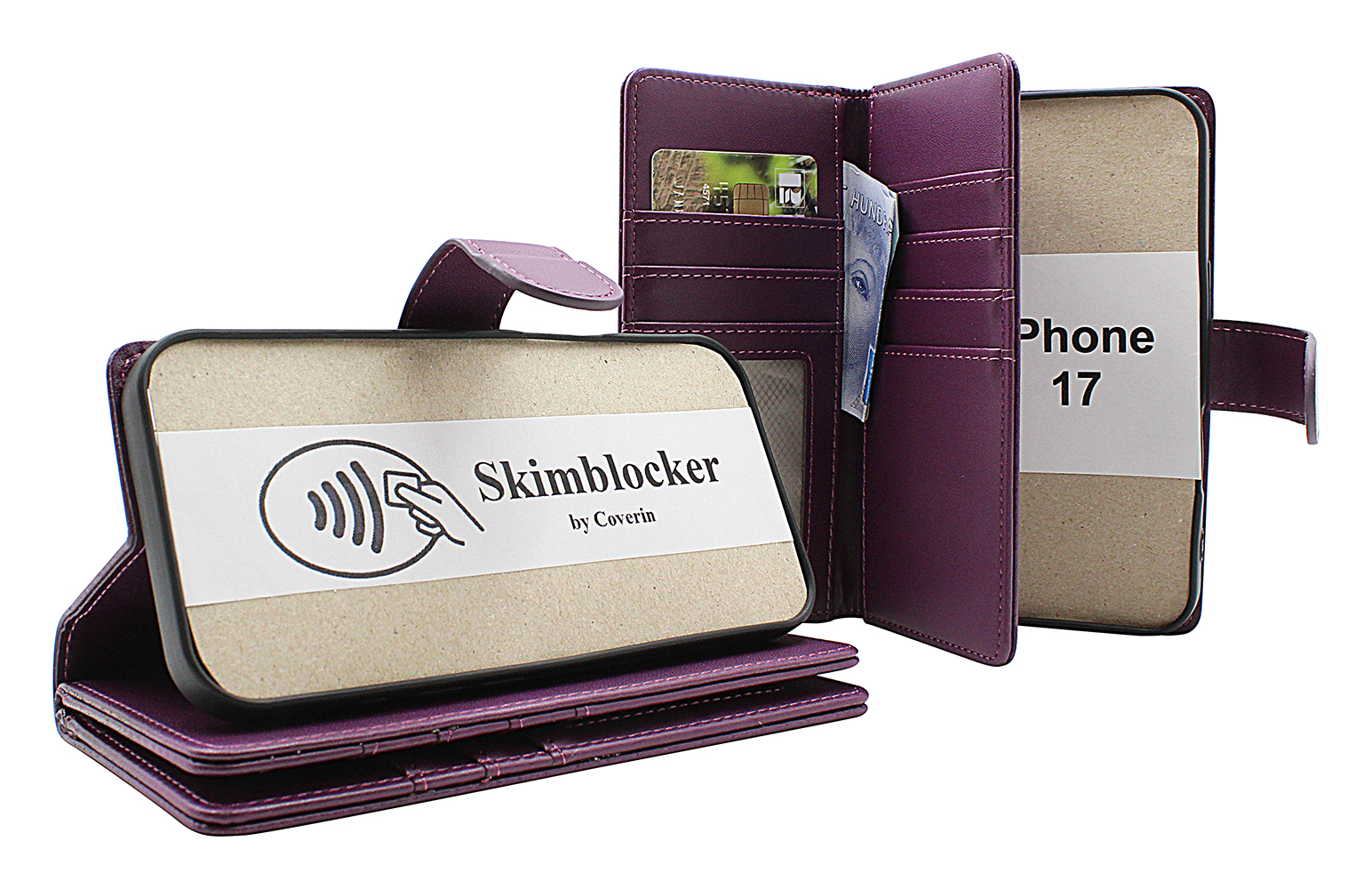 Skimblocker iPhone 17 XL Lommebok Deksel
