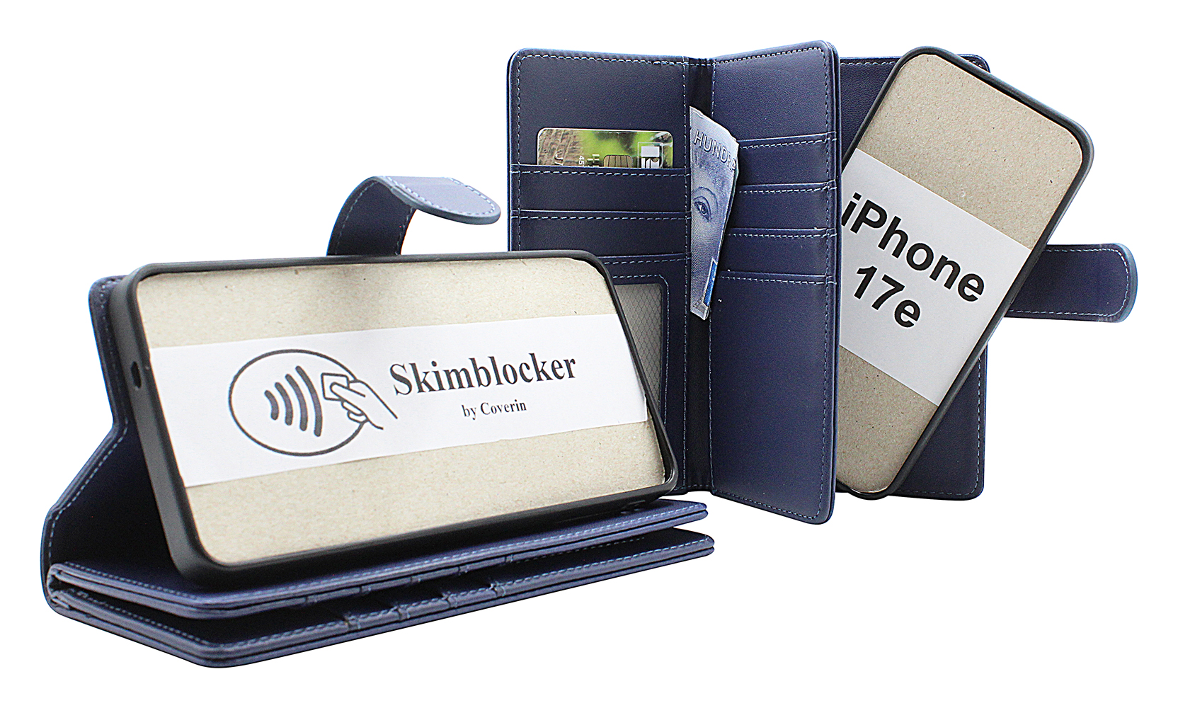 Skimblocker iPhone 17e XL Magnet Lommebok Deksel