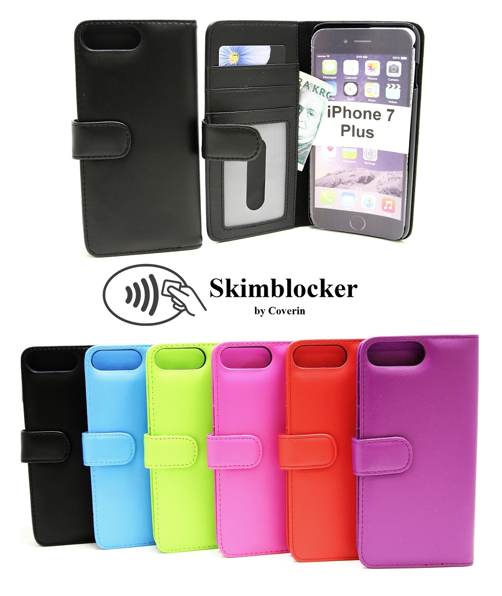 Skimblocker Lommebok-etui iPhone 7 Plus
