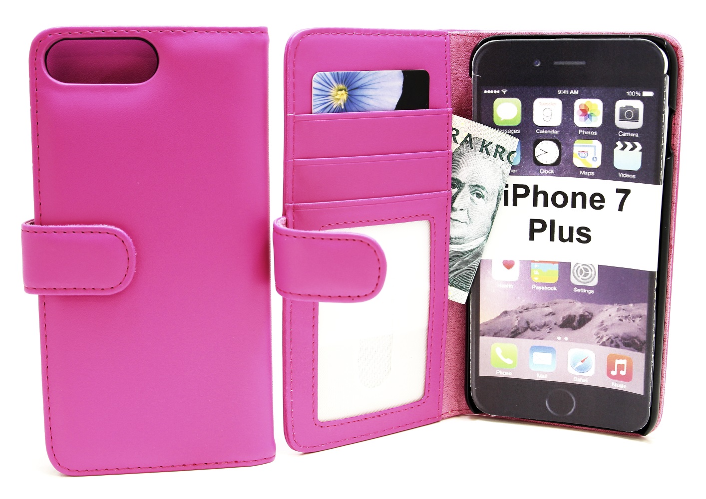 Skimblocker Lommebok-etui iPhone 6 Plus / 7 Plus / 8 Plus