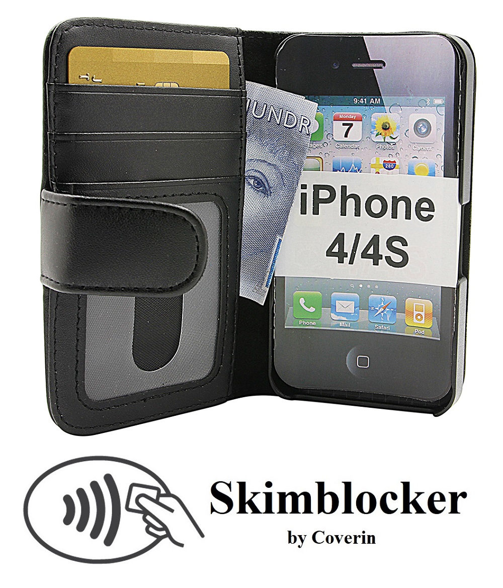 Skimblocker Lommebok-etui iPhone 4/4S