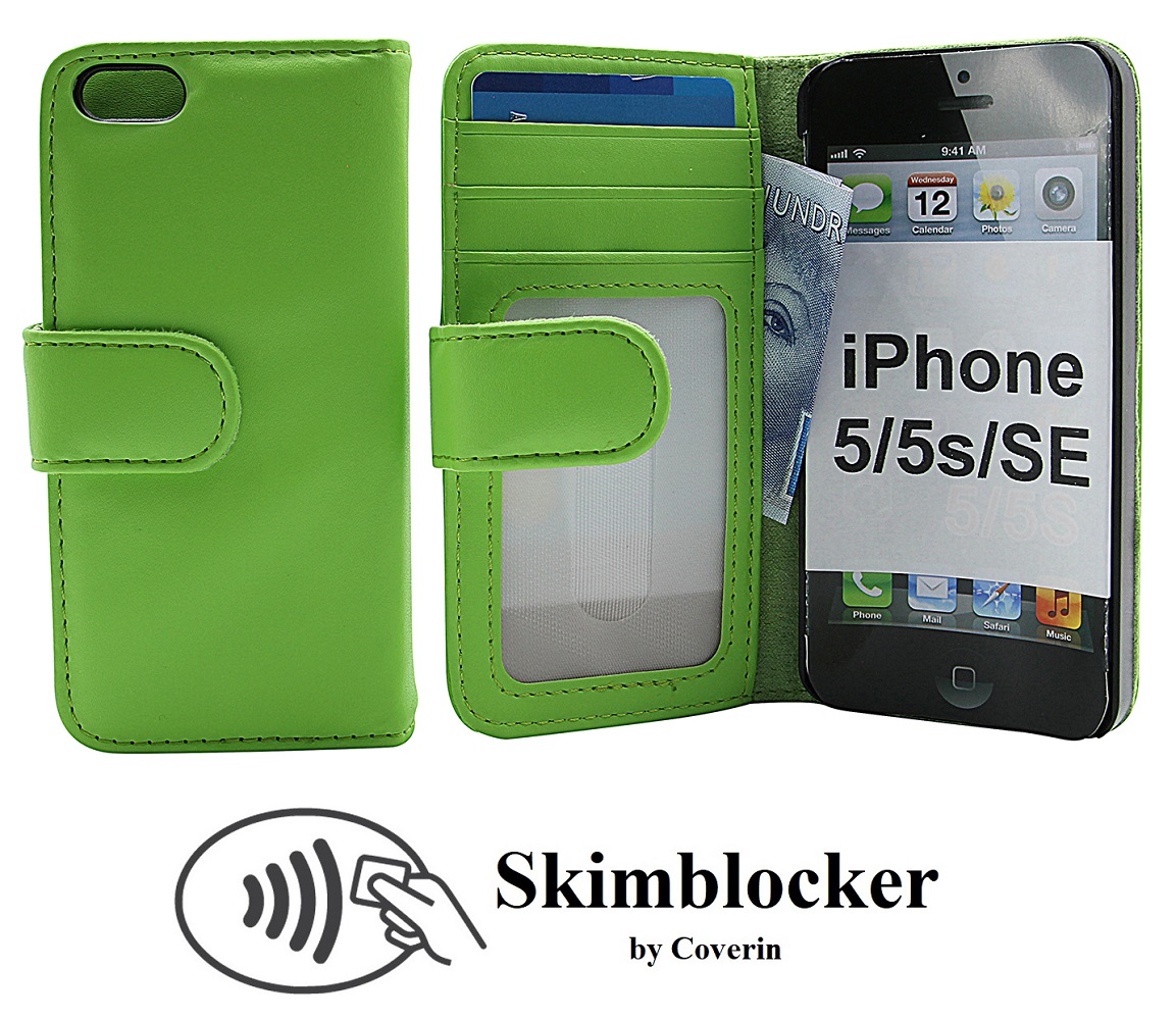 Skimblocker Lommebok-etui iPhone 5/5s/SE
